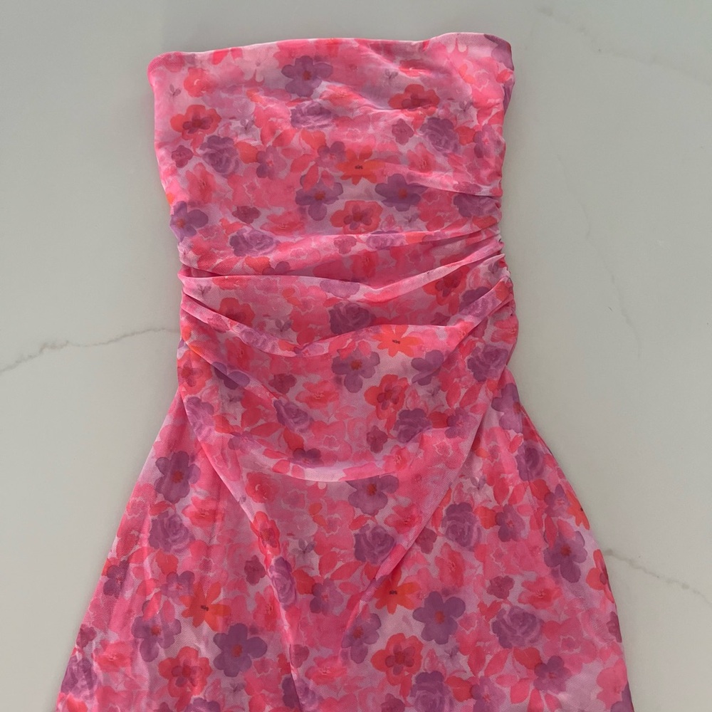 PAC SUN stretchy strapless floral dress BRAND NEW with tags size xs